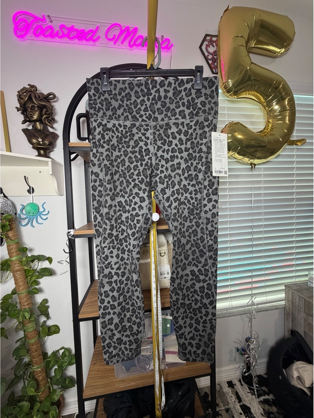 RARE Lululemon Align HR Pant 25" Pockets Size 14 True Leopard Grey Multi NWT